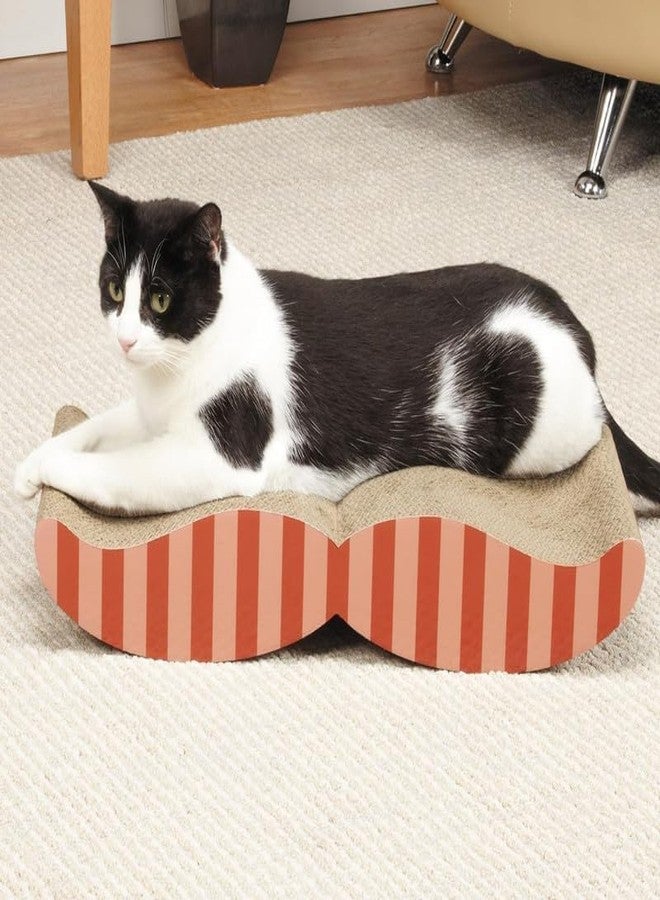 KittuPet Cat Scratcher Mustache Shape Cat Scratching Pad, Corrugated Cat Scratcher Cardboard for Indoor Cats, Kitten for Furniture Protection, Durable Texture, (Mustache Shape) (Brown, MB-18) - Image 5